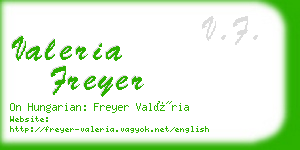 valeria freyer business card